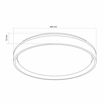 Plafonnier à intensité variable salle de bain JADWIGA LED/72W/230V 3000-6000K IP44 + télécommande