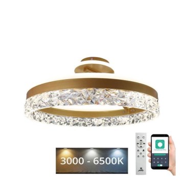 Plafonnier à intensité variable LED/86W/230V 3000-6500K doré + télécommande