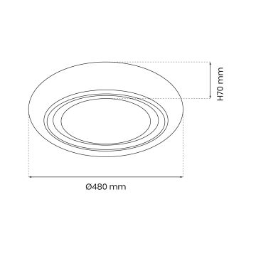 Plafonnier à intensité variable MEGAN LED/48W/230V 3000-6000K + Télécommande