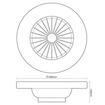 Plafonnier à intensité variable avec ventilateur OPAL LED/48W/230V 3000-6500K + télécommande