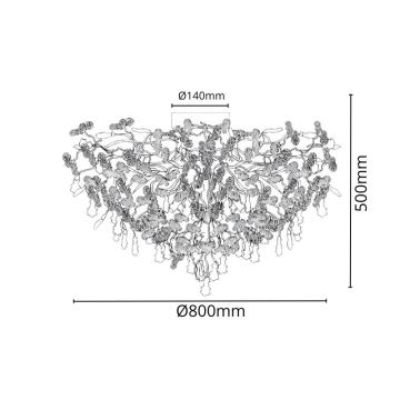 Plafonnier en cristal 12xG9/40W/230V chrome