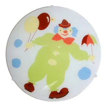 Plafonnier enfant CLOWN 1xE27/60W/230V d. 300 mm