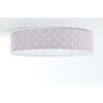 Plafonnier enfant GALAXY KIDS LED/24W/230V étoiles rose/blanc