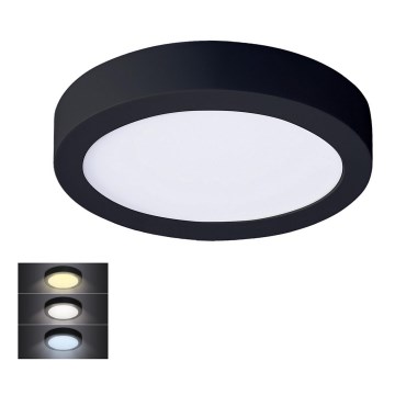 Plafonnier LED/12W/230V 3000/4000/6000K noir rond