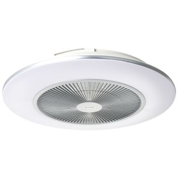 Plafonnier LED à intensité variable avec ventilateur ARIA LED/38W/230V 3000-6000K argenté + télécommande