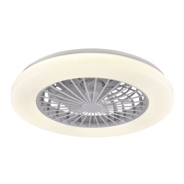 Plafonnier LED à intensité variable avec ventilateur LIBYA LED/48W/230V 3000-6500K blanc + télécommande