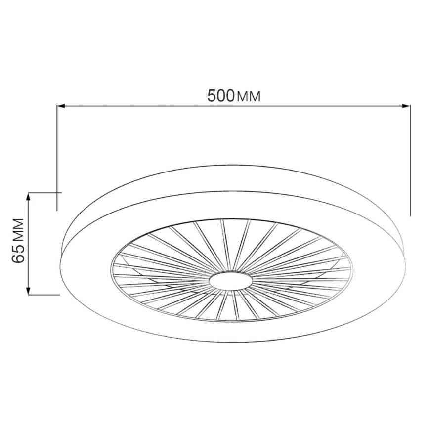 Plafonnier LED à intensité variable avec ventilateur LIBYA LED/48W/230V 3000-6500K blanc + télécommande