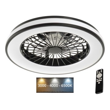 Plafonnier LED à intensité variable avec ventilateur PLAVE 48W/230V 3000/4000/6500K + télécommande