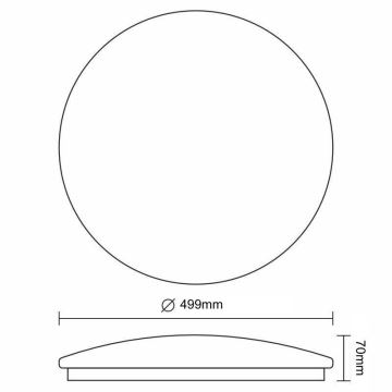 Plafonnier à intensité variable LED OPAL LED/48W/230V 3000-6500K + télécommande