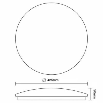 Plafonnier à intensité variable LED STAR LED/48W/230V 3000-6500K + télécommande