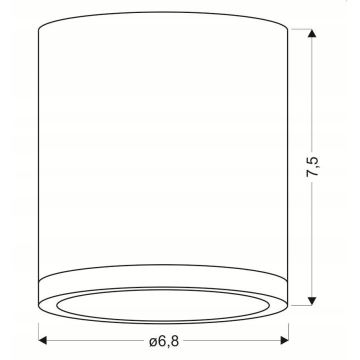 Plafonnier LED TUBA LED/5W/230V blanc/beige