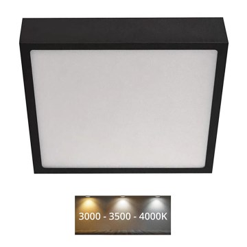 Plafonnier NEXXO LED/21W/230V 3000/3500/4000K 22,5x22,5 cm noir