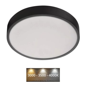 Plafonnier NEXXO LED/28,5W/230V 3000/3500/4000K d. 30 cm noir