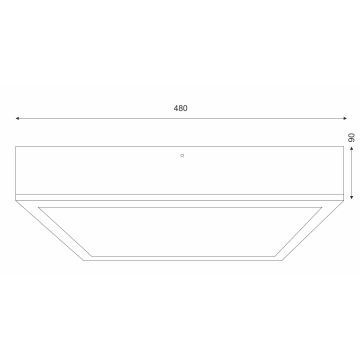 Plafonnier OAK SQUARE 4xE27/15W/230V 48x48 cm chêne/blanc