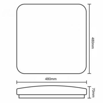 Plafonnier à intensité variable OPAL LED/48W/230V 3000-6500K + télécommande