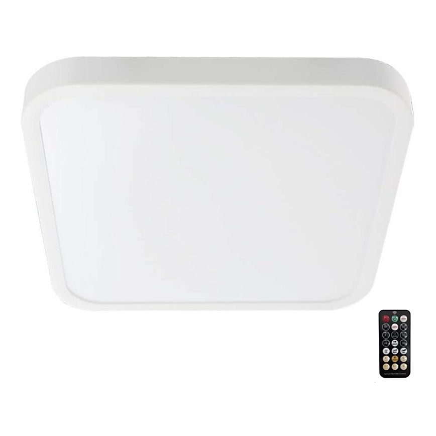 Plafonnier salle de bain avec détecteur LED/36W/230V 4000K IP44 blanc + télécommande