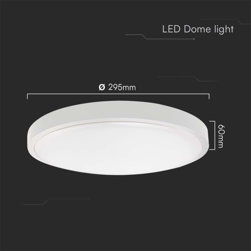 Plafonnier salle de bain SAMSUNG CHIP LED/24W/230V IP44 6500K d. 29 cm blanc