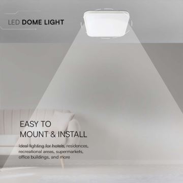 Plafonnier salle de bain LED/48W/230V 3000K IP44 blanc
