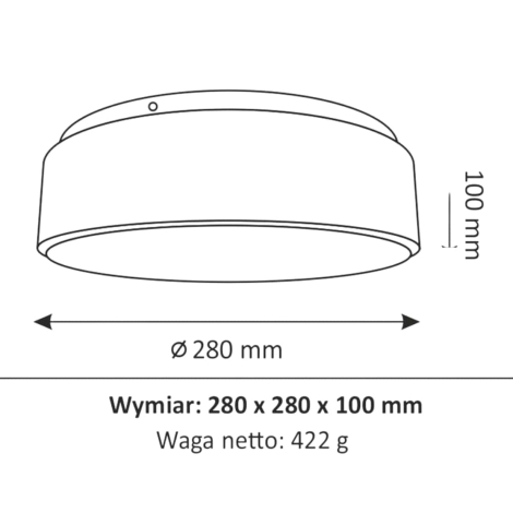 Plafonnier LED SDB RENT en PVC blanc