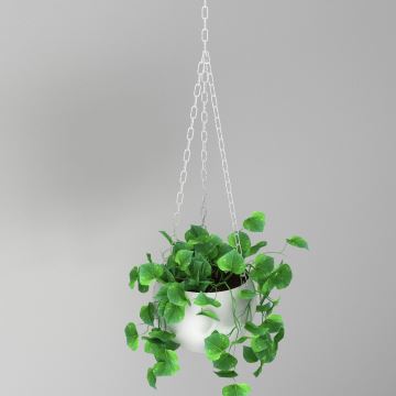 Pot de fleur suspendu 155x20 cm blanc