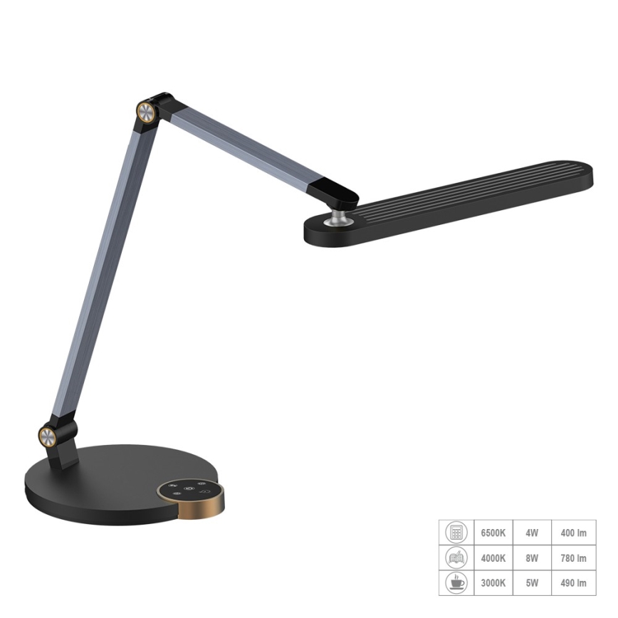 Prezent 31217 - Lampe de table tactile flexible à intensité variable VIVID LED/10W/230V 3000-6500K