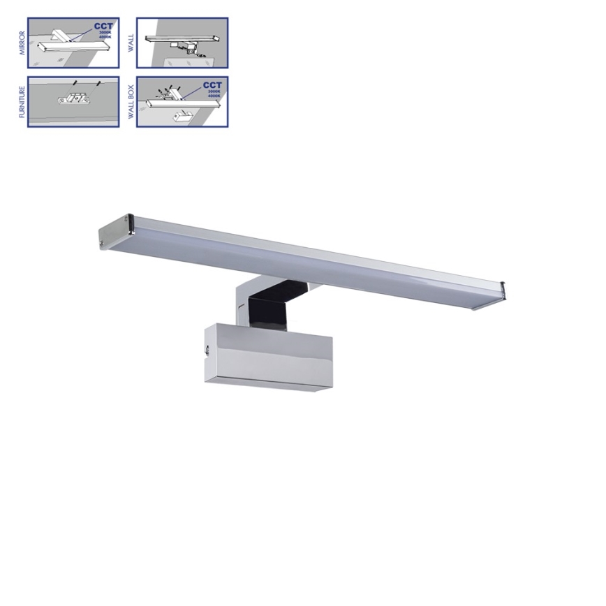 Prezent 70226  - Éclairage de miroir salle de bain TREMOLO PLUS LED/8W/230V IP44 3000/4000K 40 cm