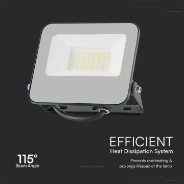 Projecteur RGBW à intensité variable LED/30W/230V IP65 gris + télécommande