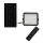 Projecteur solaire extérieur à intensité variable LED/10W/3,2V IP65 6400K noir + télécommande