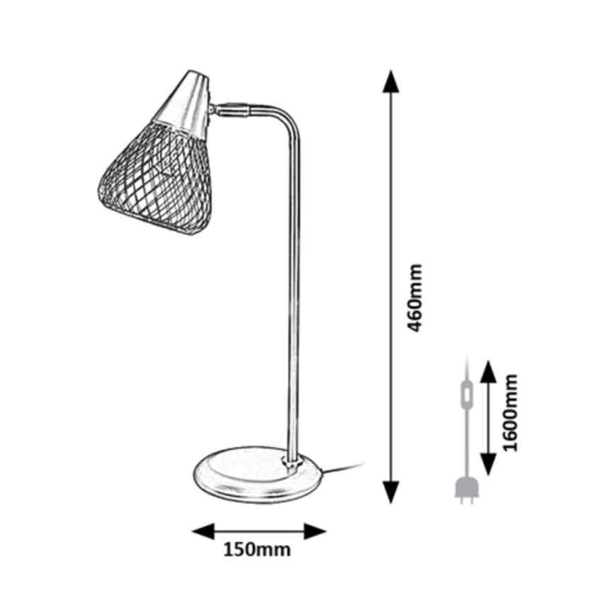 Rabalux - Lampe de table 1xE14/25W/230V gris