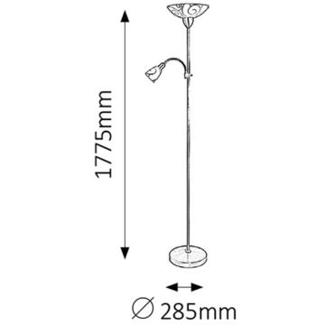 Rabalux - Lampadaire 1xE27/100W + 1xE14/40W