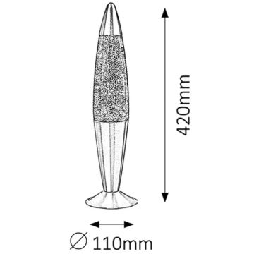 Rabalux - Lampe à lave 1xE14/25W/230V