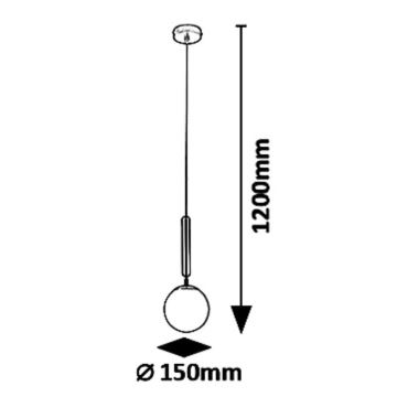 Rabalux 5352 - Suspension avec fil DIVINA 1xE14/9W/230V