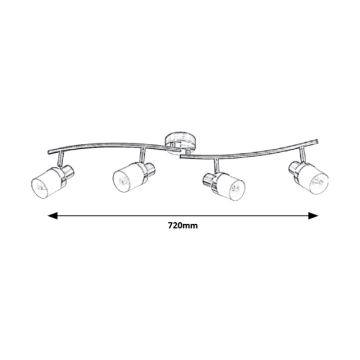 Rabalux - Spot plafond 4xE14/40W/230V