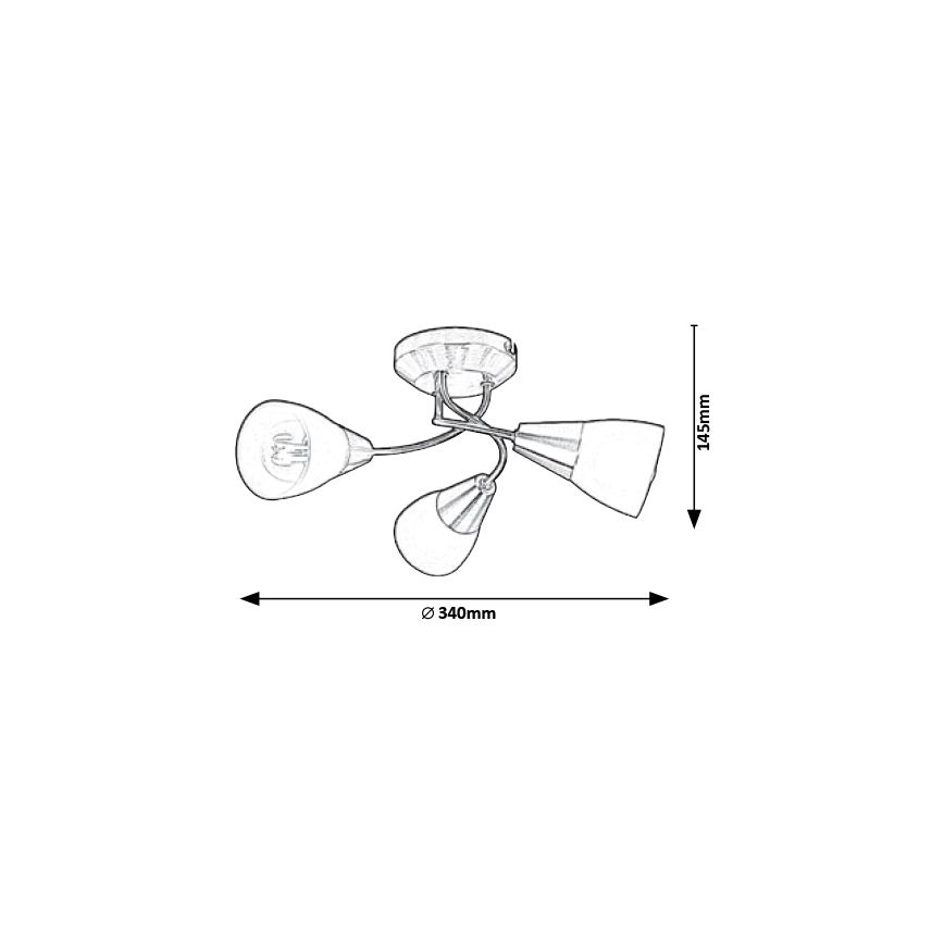 Rabalux - Plafonnier 3xE14/40W/230V