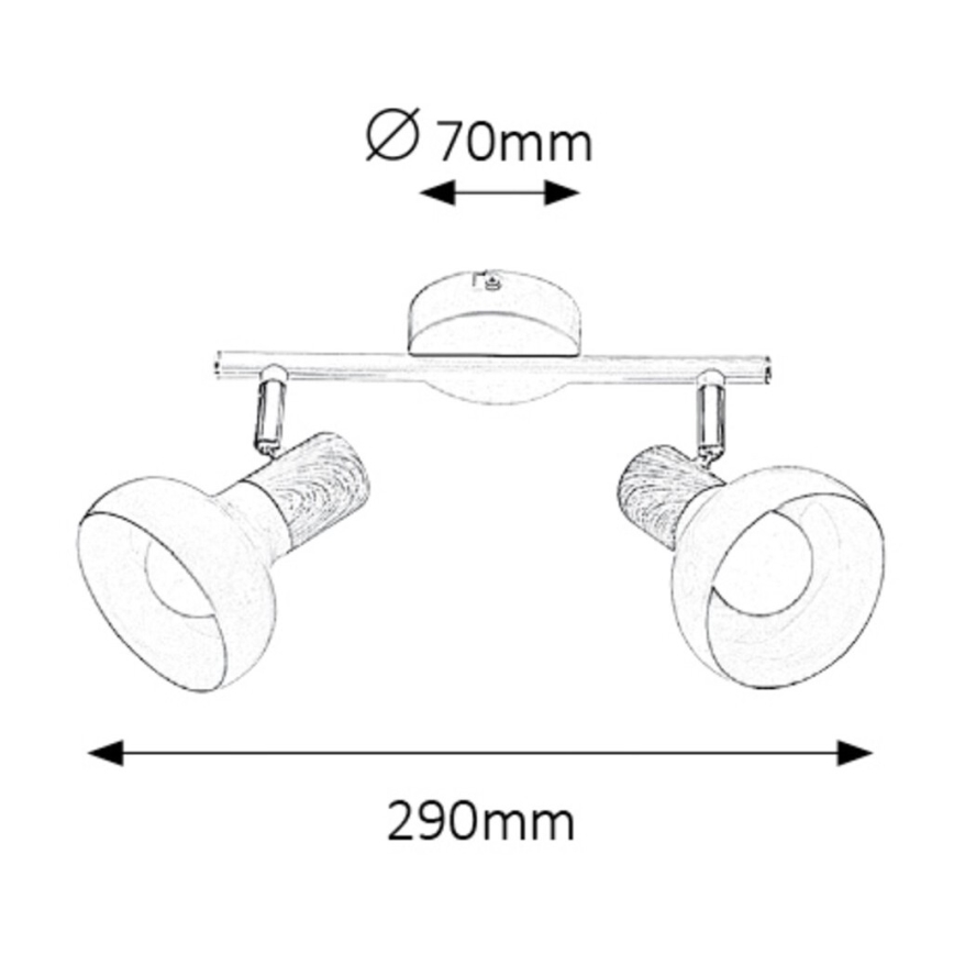 Rabalux - Spot 2xE14/40W/230V blanc