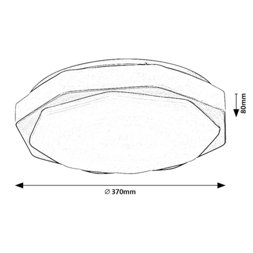 Rabalux - Plafonnier à intensité variable LED LED/18W/230V 3000K/4000K/6000K + télécommande