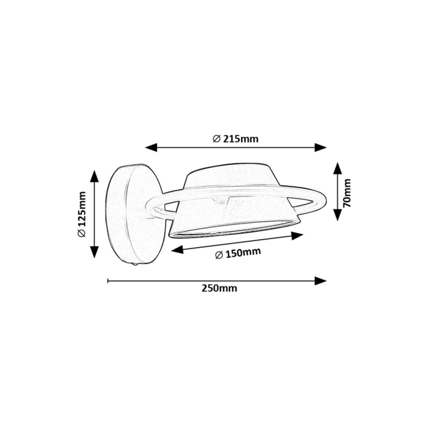 Rabalux - Applique murale LED/6W/230V 3000K noir