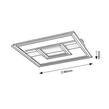 Rabalux - Plafonnier LED/48W/230V 3000K noir