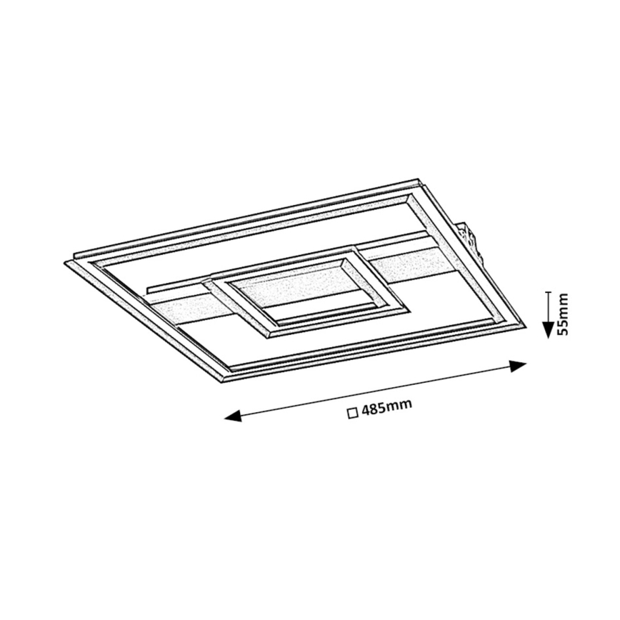 Rabalux - Plafonnier LED/48W/230V 3000K noir