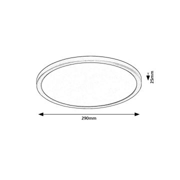 Rabalux - Plafonnier LED/24W/230V 3000/4000/6000K d. 29 cm noir