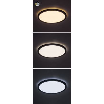 Rabalux - Plafonnier LED/36W/230V 3000/4000/6000K d. 40 cm noir