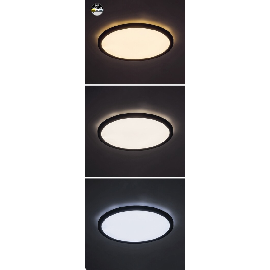 Rabalux - Plafonnier LED/36W/230V 3000/4000/6000K d. 40 cm noir