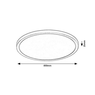 Rabalux - Plafonnier LED/36W/230V 3000/4000/6000K d. 40 cm noir