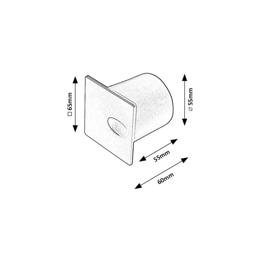 Rabalux - Spot d'escalier LED d'extérieur LED/3W/230V IP54 3000K noir