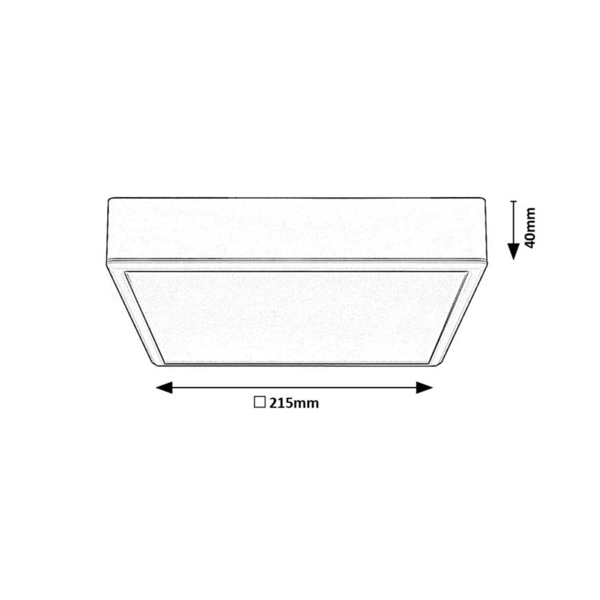 Rabalux - Plafonnier LED/22W/230V 3000/4000/6000K 21x21 cm blanc