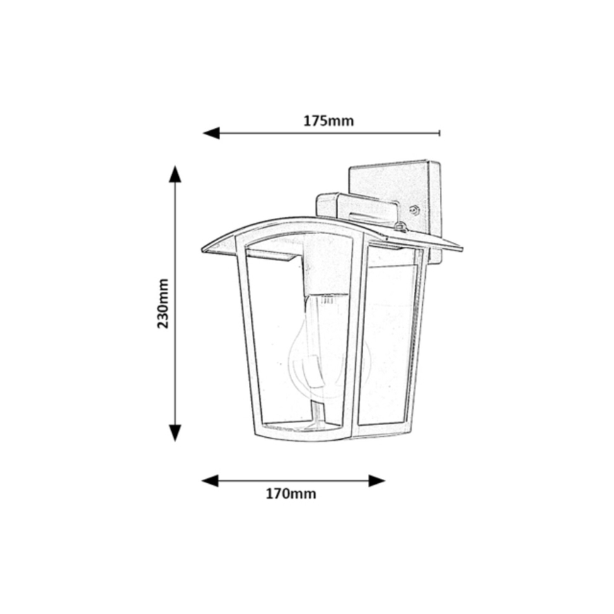 Rabalux - Applique murale d'extérieur 1xE27/15W/230V IP44