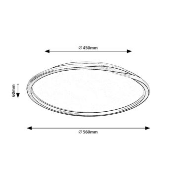 Rabalux - Plafonnier LED/40W/230V doré