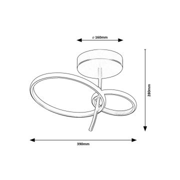 Rabalux - Suspension-barre LED/24W/230V