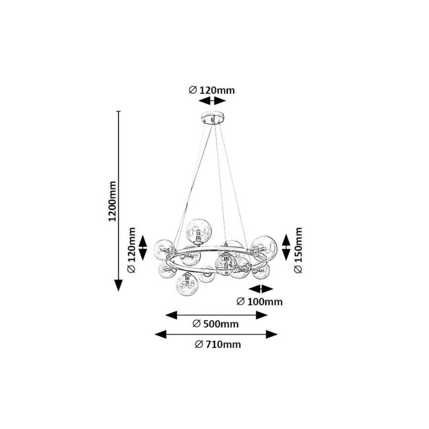 Rabalux - Suspension filaire 11xG9/28W/230V