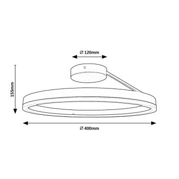 Rabalux - Plafonnier LED/24W/230V 3000/4000/6500K